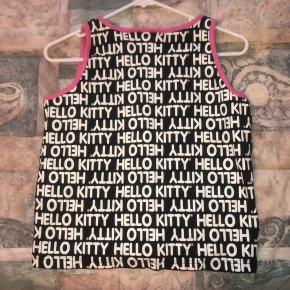 COPY - HELLO KITTY SANRIO WOMENS TANK TOP SIZE MEDIUM PINK BLACK AND WHITE KAWA… - Picture 6 of 11